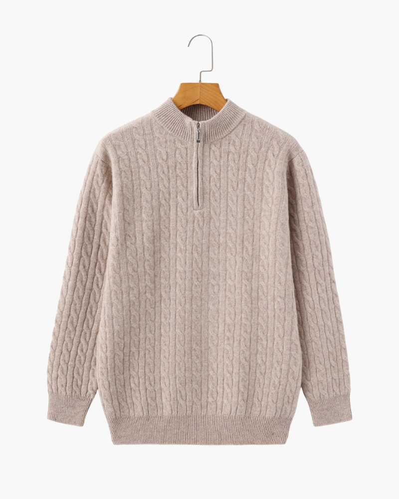 Velarre Cashmere Woven Half Zip