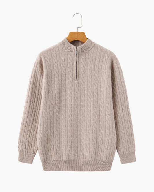 Velarre Cashmere Woven Half Zip