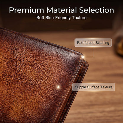Velarre Men's Vintage RFID Blocking Wallet