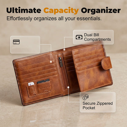 Velarre Men's Vintage RFID Blocking Wallet