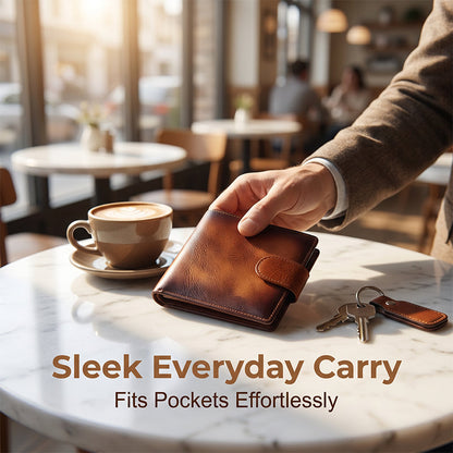 Velarre Men's Vintage RFID Blocking Wallet
